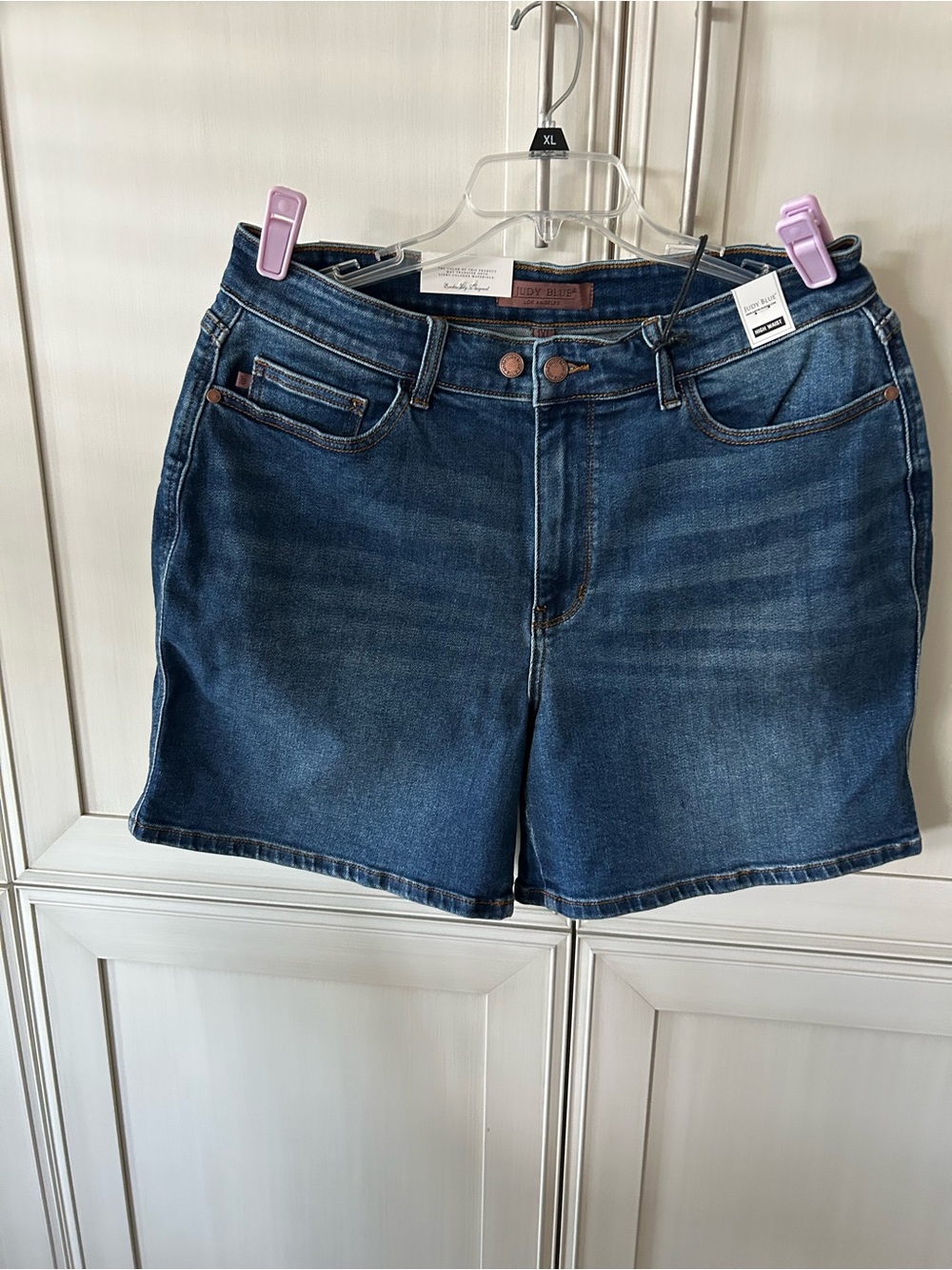 Judy Blue High-Waist Dark Blue Denim Shorts